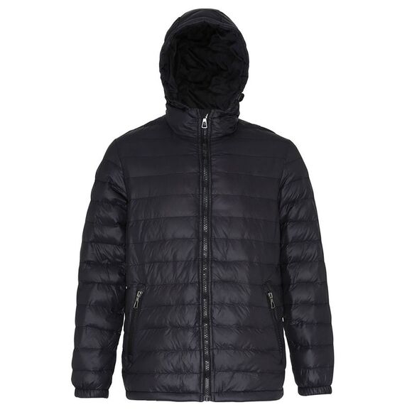 2786 MensOutdoor Water & Wind Resistant Padded Down Style Jacket/Coat / Black/